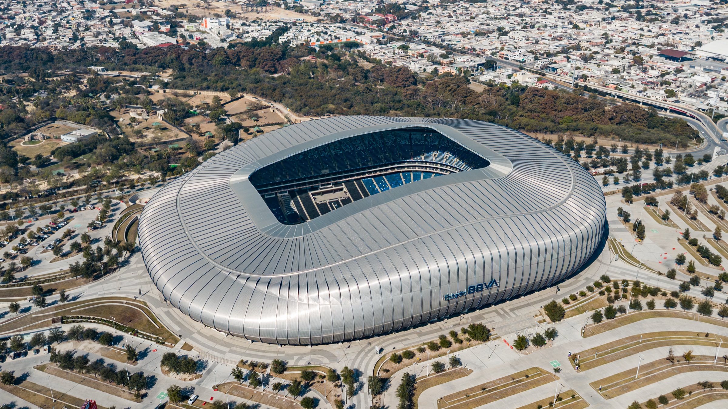 The Estadio BBVA in Guadalupe, home of Rayados